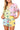 Colorblock Gingham Mahjong Tile Button Up Top