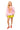 Pink & Green Colorblock Orange QOS Logo Card Sweatshirt