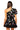 Sample Black One Shoulder Multi Toucan Top & Skort Set