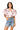 Sample Pink & White Multi Scattered Roses Ruffle Sleeve Top