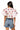 Sample Pink & White Multi Scattered Roses Ruffle Sleeve Top