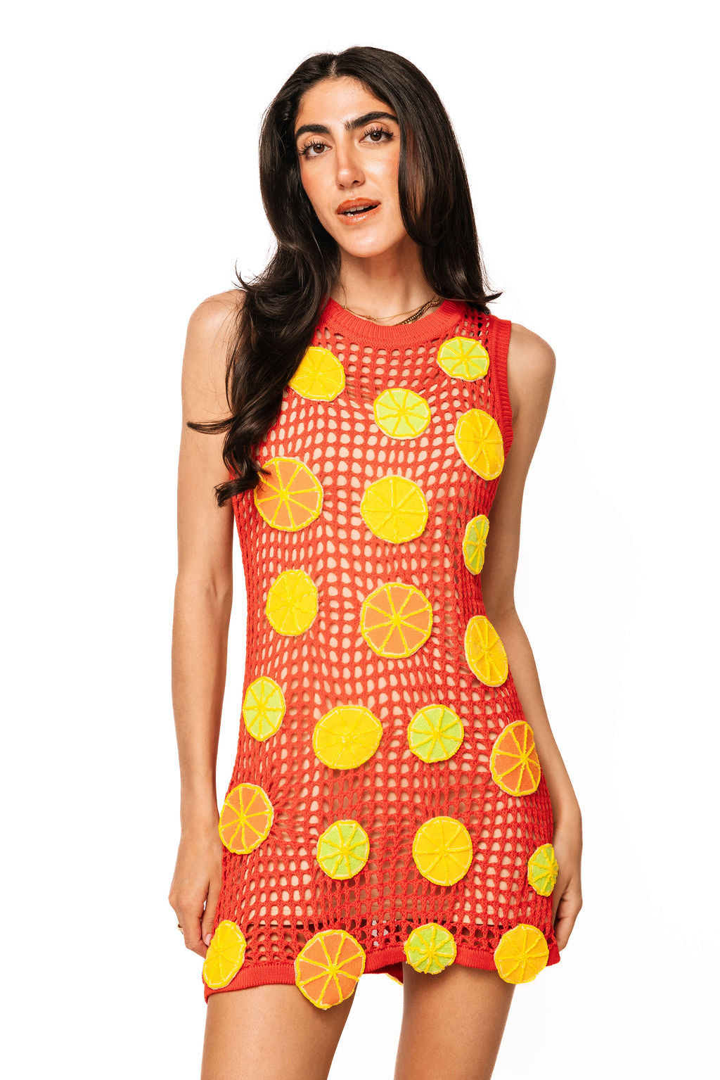 Sample Crochet Lemon, Lime & Orange Tank Dress