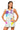 Sample Pale Blue Multi Neon Continents Sleeveless Romper