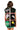 Sample Black Colorblock Trim Multi Tennis Icon Knit Button Down Sleeveless Dress