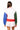 Sample Multi Colorblock Vintage Tennis Racquets Collar Sweatshirt & Short Set