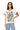 Sample White & Green Tennis Queen Card Trim Tee