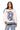 Sample White & Navy Sports Stripe Pickleball Queen Card Sweatshirt