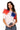 Sample White, Red, & Royal One Shoulder Tulle Ruffle Tee