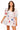 Sample White Multi Star Outline Cotton Poof Sleeve Dress