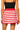 Sample Red & White Sequin Striped Knit Skirt