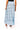 Sample Light Blue, Navy, & Silver Fish Bones Cotton Maxi Skirt