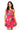 Sample Hot Pink One Shoulder Multi Banana Cotton Dress