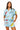 Sample Aqua Multi Hot Dog Collar Top & Short Set