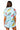 Sample Aqua Multi Hot Dog Collar Top & Short Set