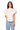 Sample White Multi Beaded Seahorse Button Down Ruffle Sleeve Cotton Top