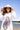White QOS Card Terry Cloth Zip Coverup