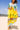 Yellow Beach Scene Midi Skirt