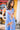 Blue & White Polka Dot Bird Cotton Midi Dress