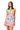 Blue & Pink Colorblock Pool Scene Tank Dress