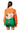 Licensed Sample Clemson Colorblock Sequin Football & Field Goal Feather Bottom Sweater