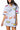 Powder Blue Mahjong Icon Collar Rainbow Trim Dress