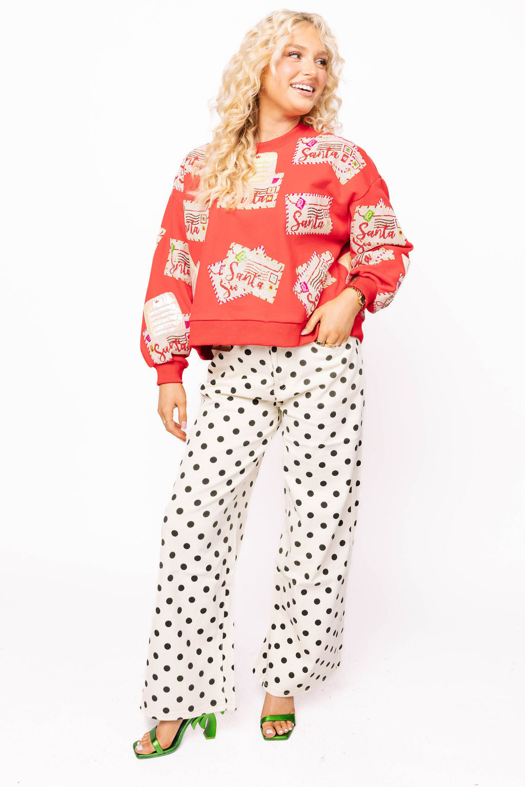 Red Letters to Santa Sweatshirt