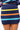 Sample Navy Multi Stripe Sweater Skirt