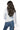 Sample Light Blue Multi Rhinestone Long Sleeve Feather Top