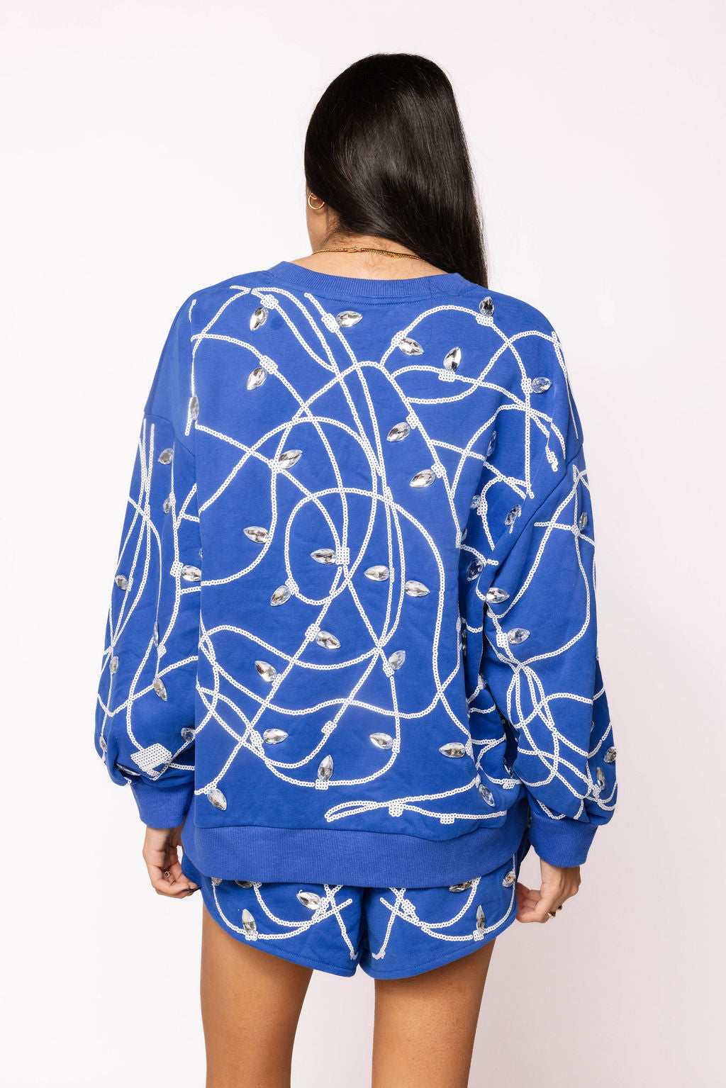 SAMPLE- Royal Jeweled Light Sweatshirt Set