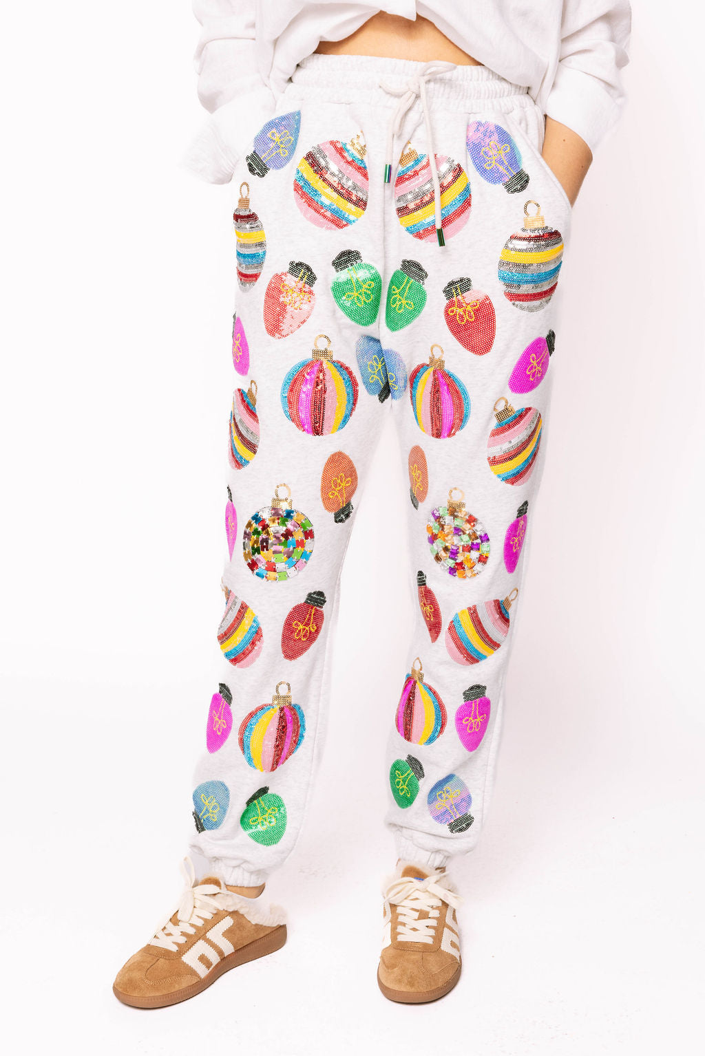 Grey Scattered Multi Ornament & Light Jogger