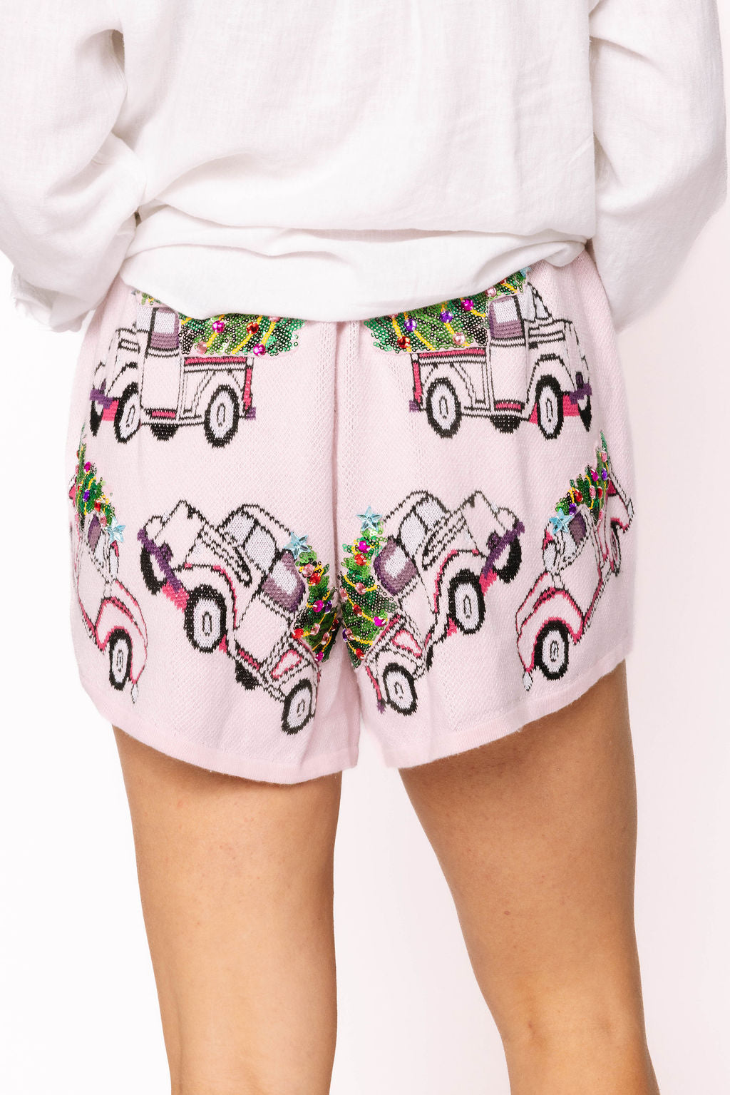 SAMPLE- Light Pink Trucks with Trees Short