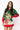 Dark Green & Red Christmas Cocktails Sweater Dress