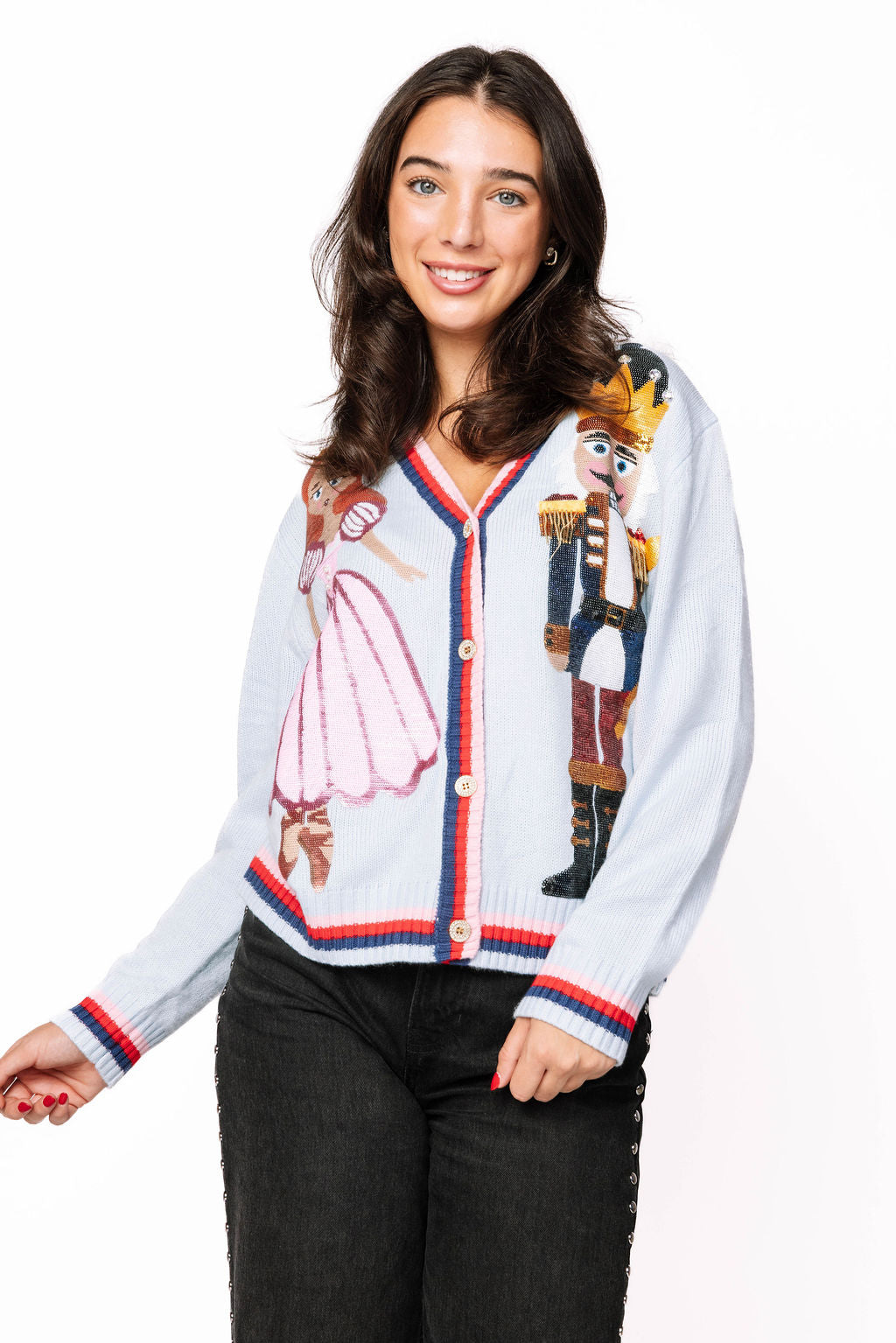 Light Blue Nutcracker & Clara Cardigan