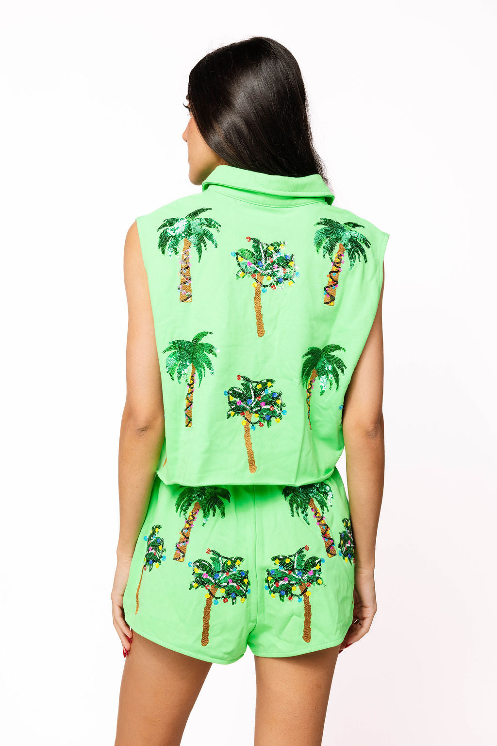 SAMPLE- Neon Green Christmas Light & Palm Tree Set