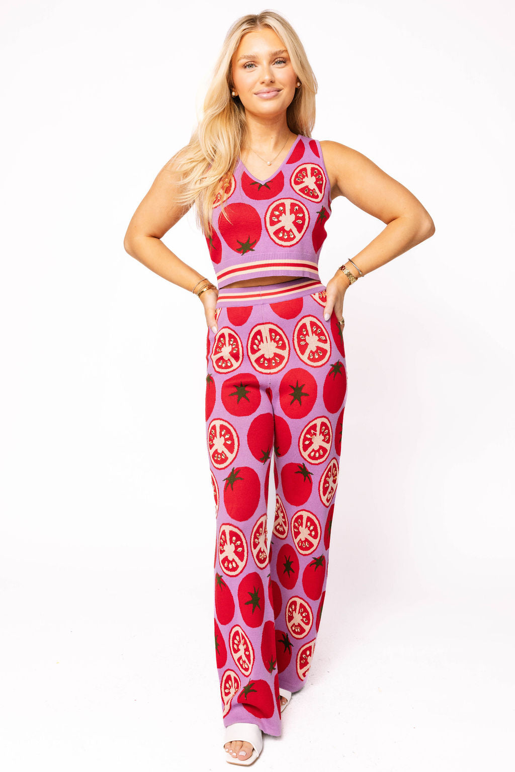 Sample Lavender Tomato Knit Tank