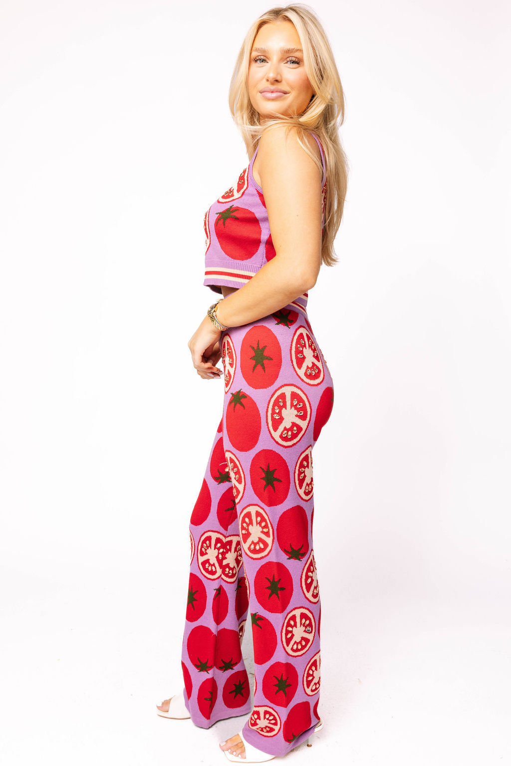 Sample  Lavender Tomato Knit Pant