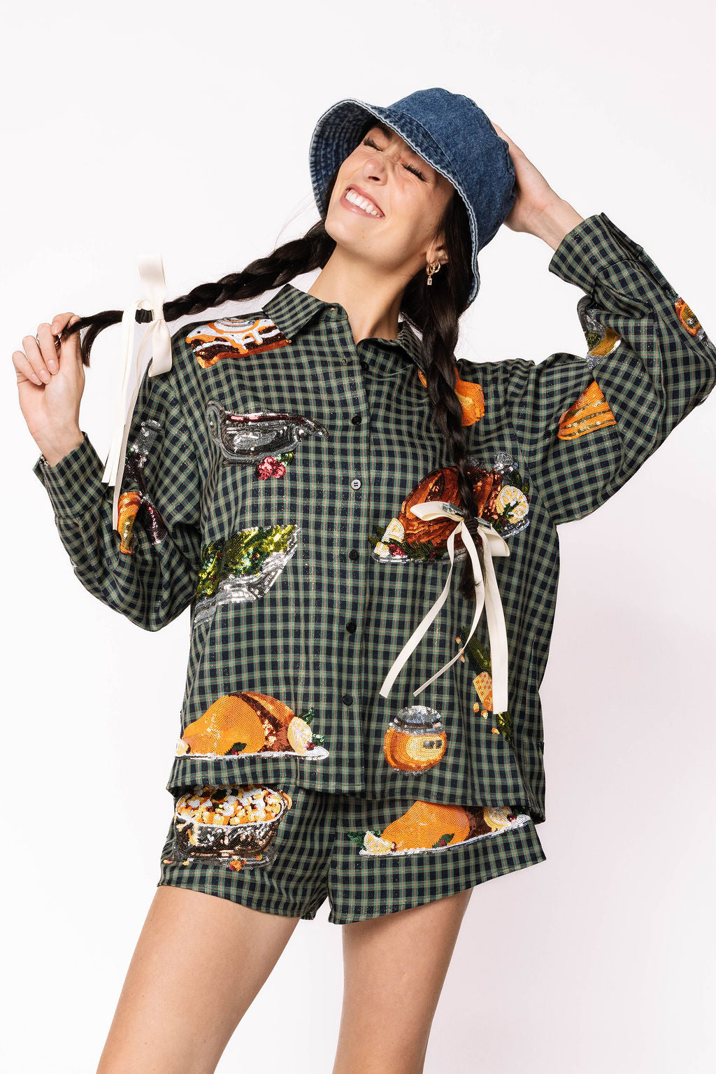 Navy Plaid Queen of Turkey Short