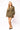 Sample Olive Green Scattered Turkey Zip Collar Dress