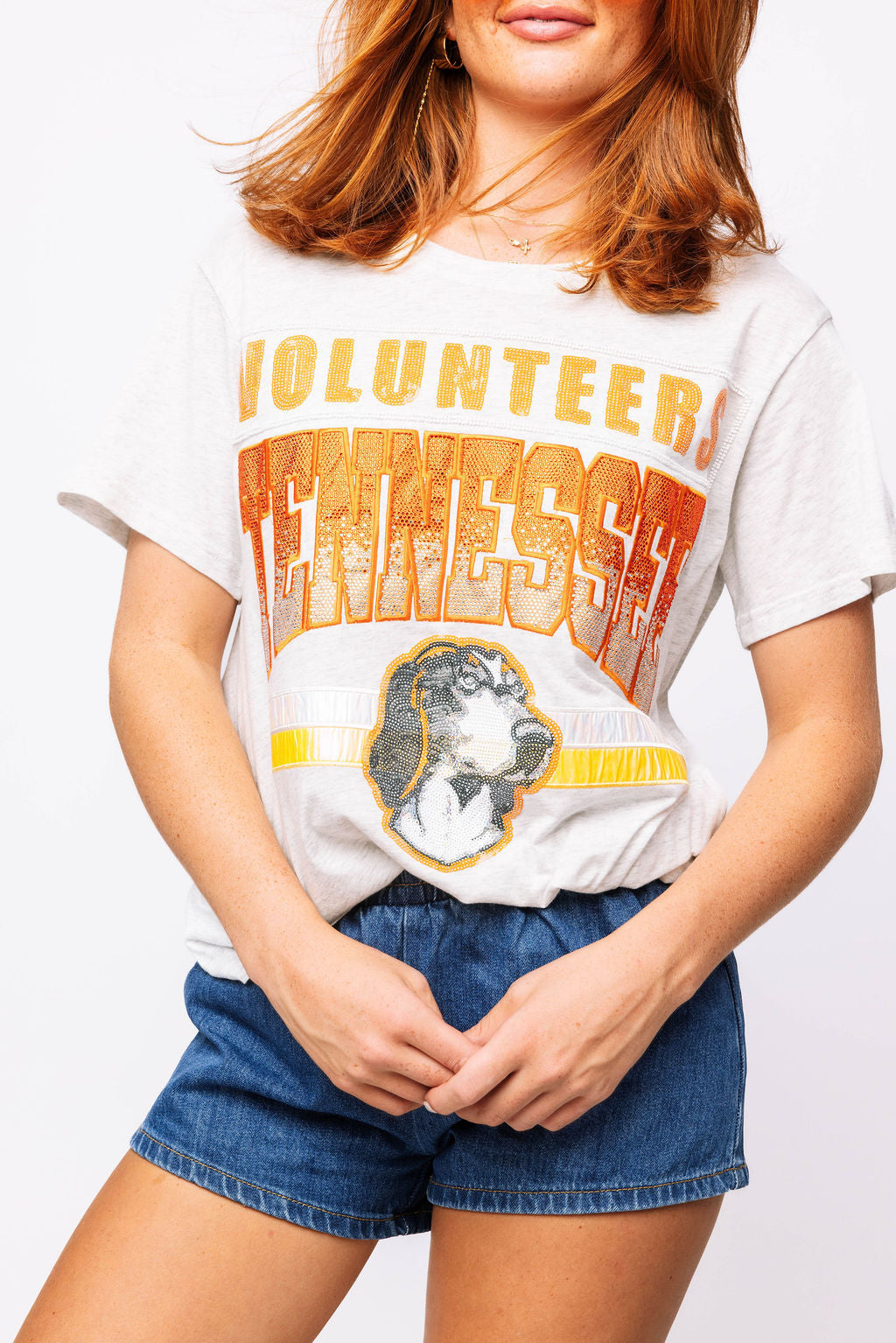 Licensed Grey 'Volunteers Tennessee' Vintage Tee