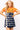SAMPLE - Orange & Navy Touchdown Football Field Tee Dress