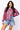 SAMPLE -  Purple & Orange Sequin Striped LS Button Down