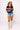 SAMPLE - Orange & Navy Full Sequin Football Striped SS Sweater
