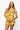 SAMPLE - Gold/Black Plaid Rhinestone Football Tie Front Tank and Shorts Set