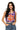 Licensed Sample Clemson Plaid Mascot Cutout Top