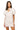 Sample White Multi Neon Rhinestone Keyhole Poof Sleeve Dress