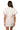 Sample White Multi Neon Rhinestone Keyhole Poof Sleeve Dress