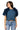 Sample Navy Tulle Ruffle Sleeve Top