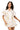 Sample White Scattered Kabobs Button Down Cotton Romper