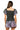 Sample Black Smocked Iridescent Sequin Poof Sleeve Top & Short Set