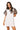 Sample White Sequin Collar & Poof Sleeve Tee Dress